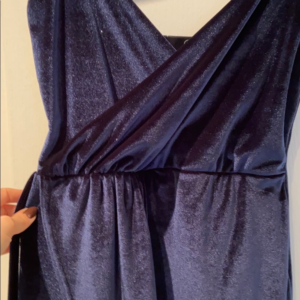 🌸 Navy Velour dress - Picture 4 of 5